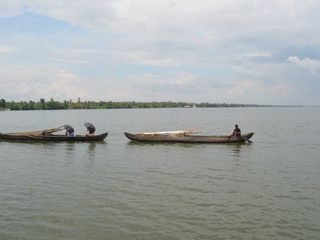 Fishermen in Kumarakom Backwaters