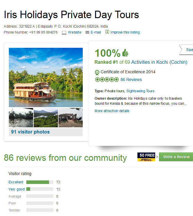 Iris Holidays Private Day Tours Reviews - Kochi Cochin , Kerala Attractions - TripAdvisor
