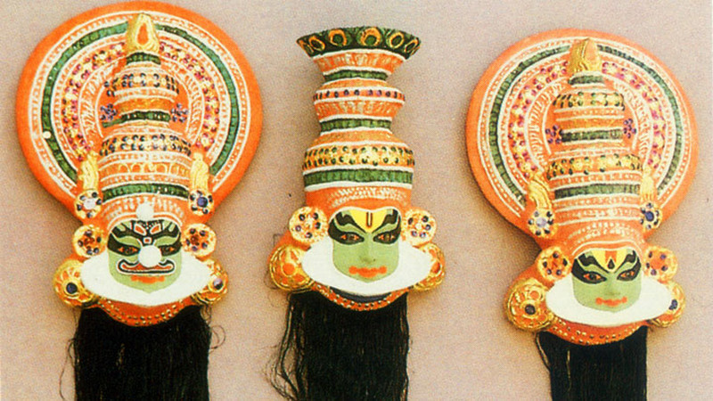 Kathakali masks from Kerala 