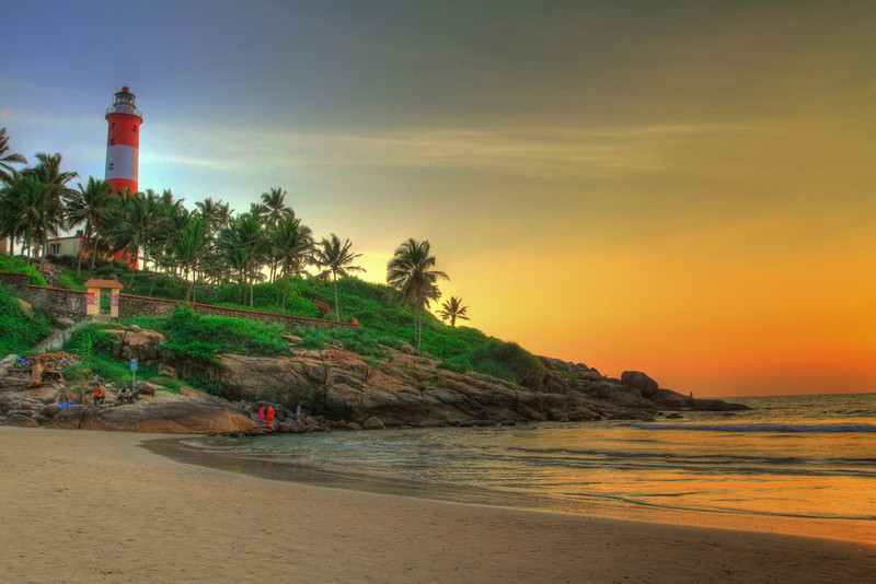 Watch Sunset at Kovalam Beach