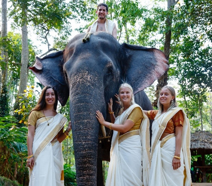 Kasavu Saree is the dress of the native women in Kerala 