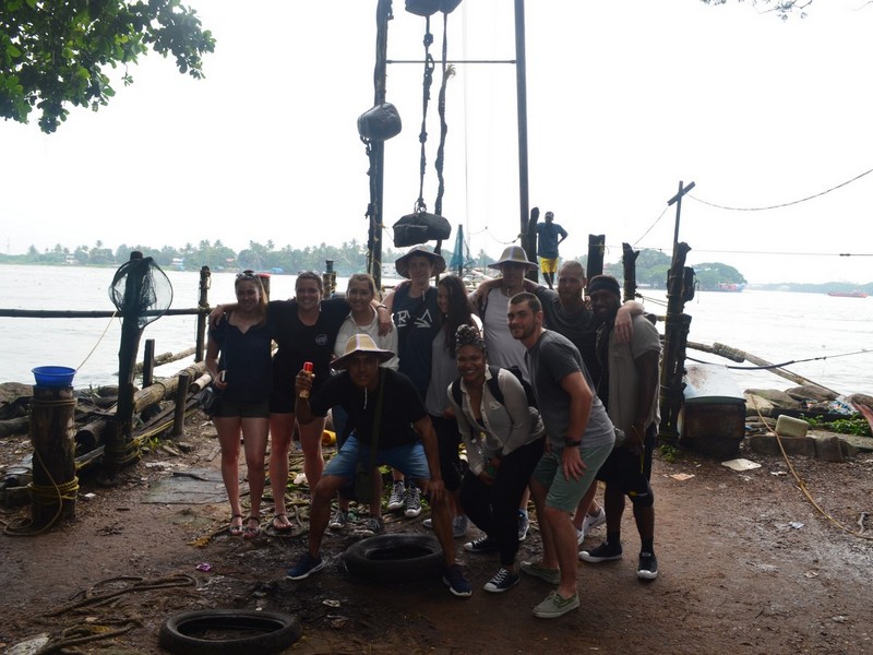 A Group Photo near Chinese Fishing Nets 