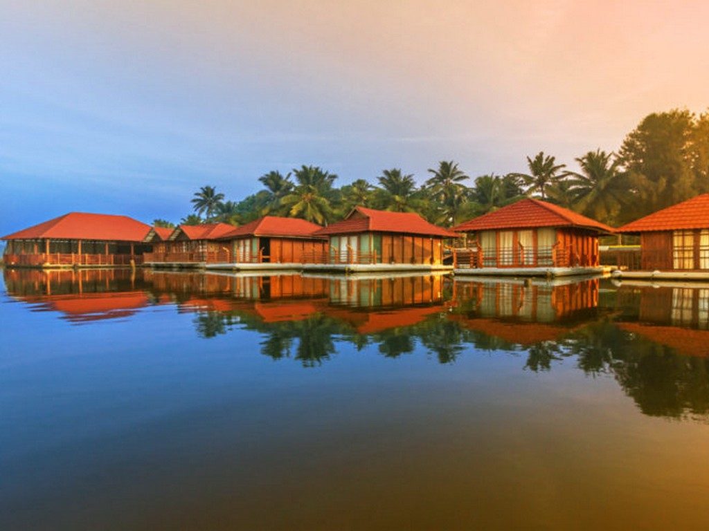 Floating Cottages in Poovar Backwaters
