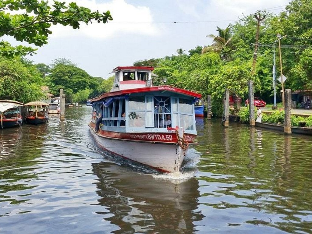 Public Ferry in Alleppey Kerala