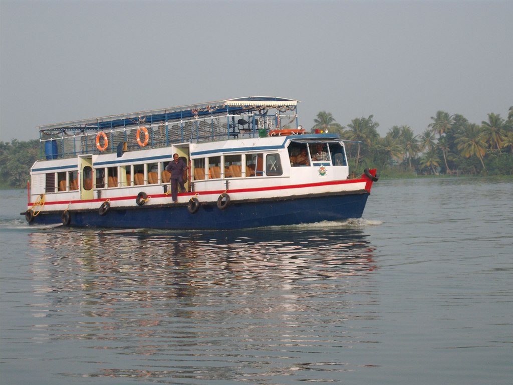 government ferry in Alleppey, Kerala backwaters