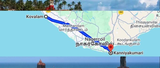 ovalam-to-kanyakumari