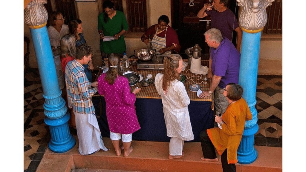 Traditional Chettinad cooking class with spices, curries, and local dishes